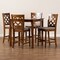 Baxton Studio Ramiro Modern Grey Fabric and Walnut Brown Finished Wood 5-PC Pub Set 176-11376-10903-Zoro - alternate 8